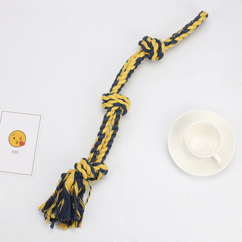 Amazon new pet toys dog cotton rope toys medium and large dog chew-resistant teething big dog toys wholesale
