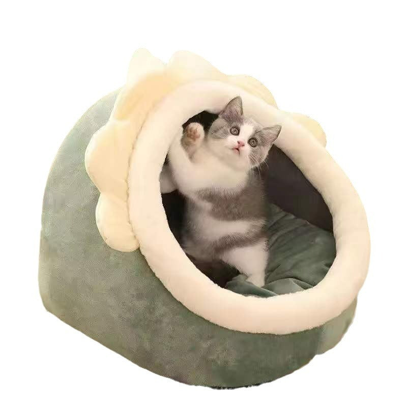Cat house new pet supplies winter warm pet sleeping nest super large semi-enclosed cat house pet nest wholesale