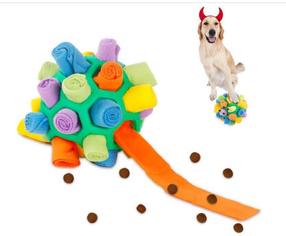 Cross-border hot-selling pet sniffing and exploding ball toys, dog blind box food hiding rubber ball educational sniffing and leaking food ball