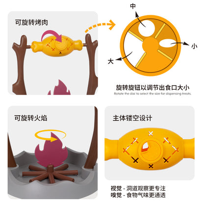 Cross-border pet cat and dog toys roasted chicken legs rotating food storage leaking device slow feeding feeder educational supplies