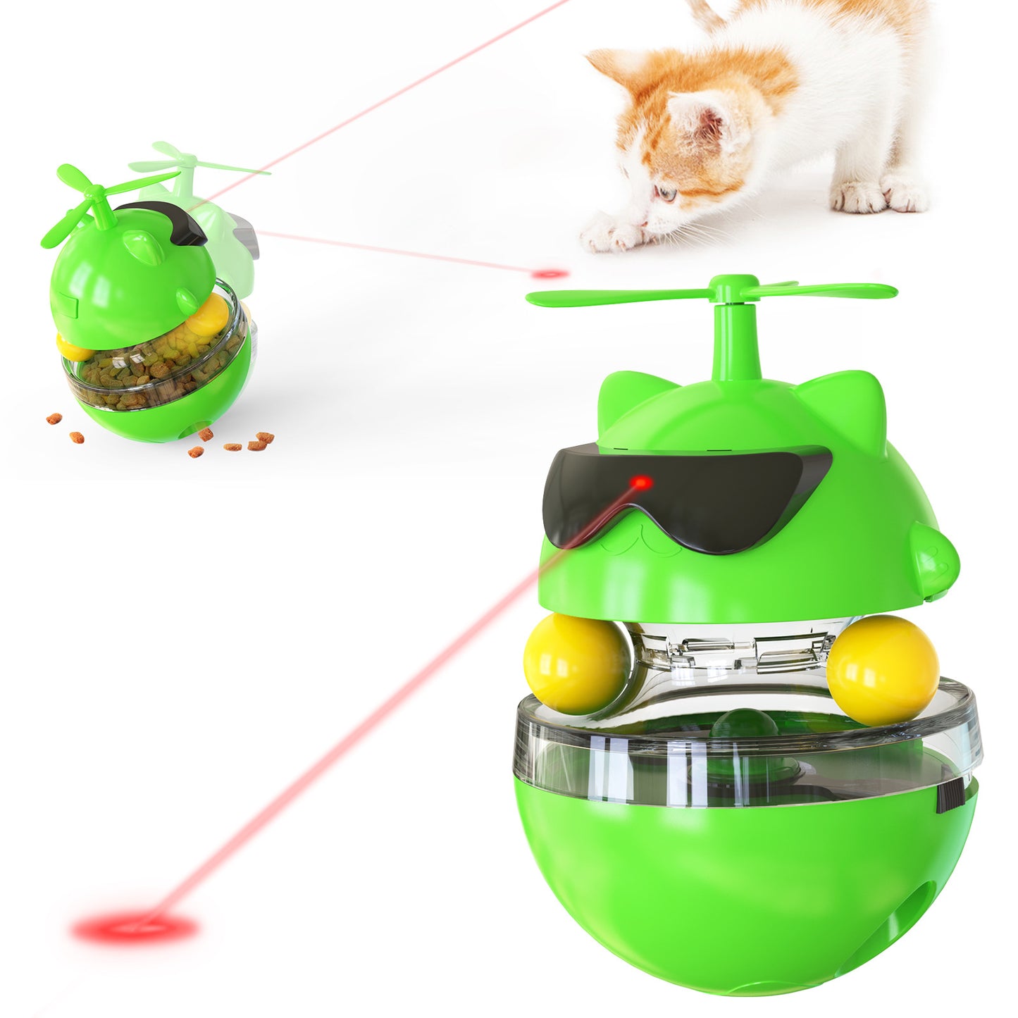 Pet supplies Amazon's new product explosion model electric vocal tumbler laser infrared ray tease cat toy