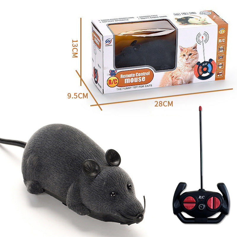 Cross-border four-way remote control simulation mouse, pet cat toys, tricky new and unique animal models, factory direct sales